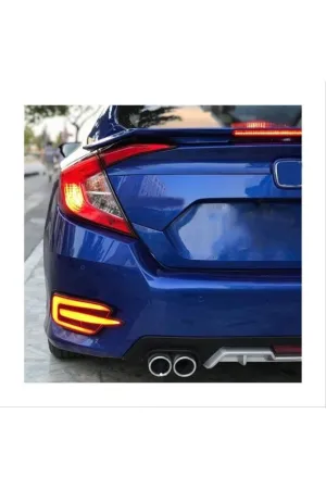 Honda civic fc5 uyumlu turbo spoiler si ışıklı boyasız 2016+ thumb 3