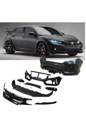 Honda civic fc5 typer body kit tampon panjur seti sedan 2016 / 2021 thumb 2
