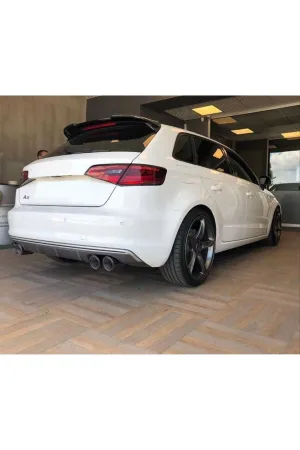 Audi a3 cam üstü spoiler piano black 2013+ thumb 4