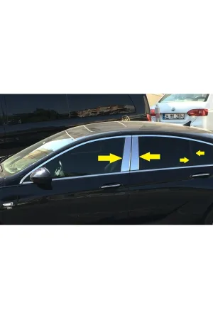 Opel Insignia 2017-2020 Krom Kapı Direk Aksesuarı 6 Parça P.Çelik