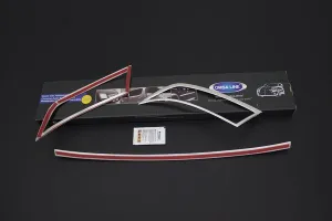 OMSA Skoda Octavia A7 Krom Egzoz Ucu Arka Difüzör 3 Parça 2013-2019 Arası - Görsel 3
