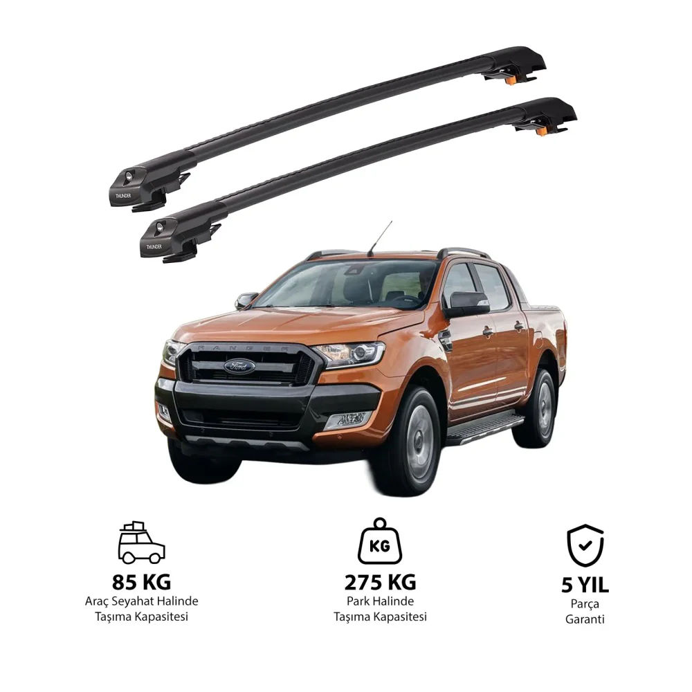 FORD RANGER 2011-2015 TRX1 Thunder Carrier Kilitli Ara Atkı Siyah