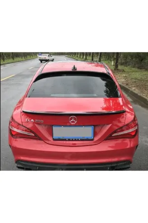 Mercedes cla w117 cam üstü spoiler siyah boyalı thumb 2