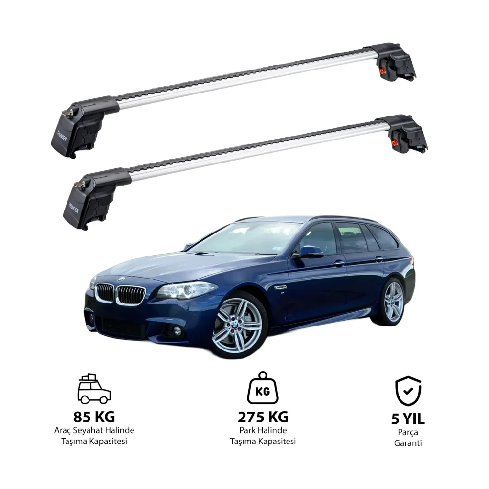 BMW 5 SERIES 2010-2017 TRX2 Thunder Carrier Ara Atkı Gri
