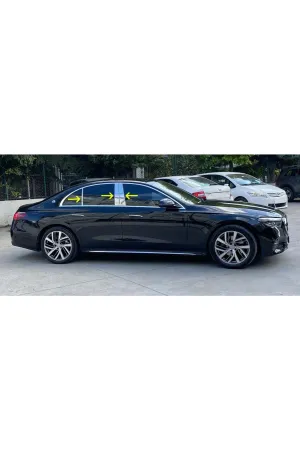 Mercedes W214 E Serisi 2024 Krom Kapı Direk Aksesuarı 6 Parça P. Çelik