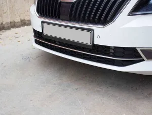 OMSA Skoda Superb B8 Krom Ön Tampon Çıtası 3 Parça 2015-2019 Arası - Görsel 4