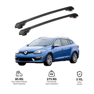RENAULT MEGANE 2009-2016 TRX1 Thunder Carrier Kilitli Ara Atkı Siyah thumb 1