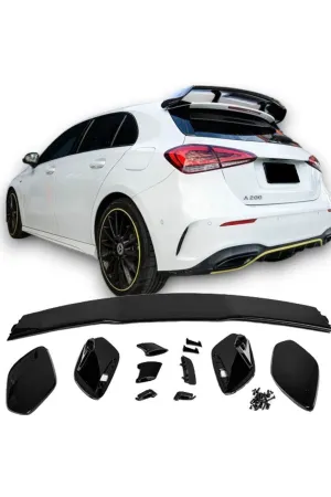 Mercedes w177 hb a45 bagaj üstü spoiler pianoblack boyalı 2018+ thumb 2