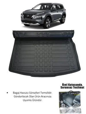 Sahler Nissan X-Trail Benzinli 2022+ Uyumlu 4.5D Premium Havuzlu Oto Paspas ve Liner Marka 3D Bagaj Havuzu - Görsel 2