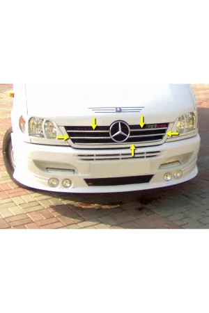 Mercedes W901 Sprinter 2003-2006 Krom İnce Ön Panjur Aksesuarı 5P