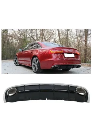 Audi a6 rs6 arka tampon difüzör + egzoz ucu 2012 / 2014 thumb 2