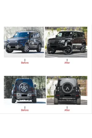 Lr defender body kit tampon seti black edition 2020+ thumb 2