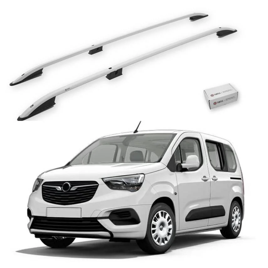 Turtle Opel Combo Life 2019-2025 / Uzun Şasi Tavan Çıtası Crown Gri