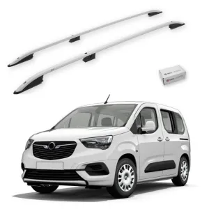 Turtle Opel Combo Life 2019-2025 / Uzun Şasi Tavan Çıtası Crown Gri thumb 1