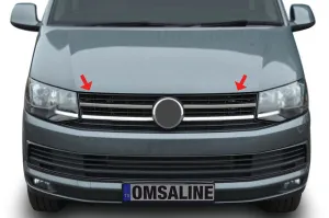 OMSA VW T6 Transporter Siyah Krom Ön Panjur 2 Parça (Camlı Van) 2015-2019 Arası - Görsel 3