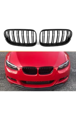 Bmw e92 e93 lci m3 ön böbrek panjur ızgara 2009 / 2013 çift tırnak