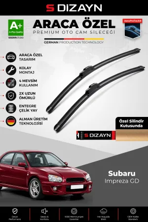 S-Dizayn Subaru Impreza Gd Ön Cam Silecek Seti 2000-2007 Premium Araca Özel 55-40 Cm A+ Kalite Aocs-