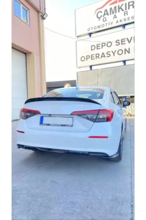 Honda civic aero bagaj üstü spoiler 2021+ için uygundur parlak siyah thumb 4