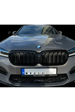 Bmw g30 lci m5 ön böbrek panjur piano black 2020 / 2024 f90 lci thumb 3