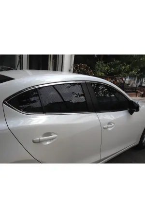Mazda 3 Sedan 2017 Krom Cam Üst Çıtası Aksesuarı 4 Parça P. Çelik
