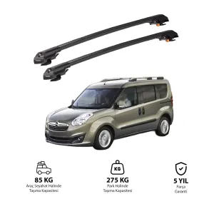 OPEL COMBO D 2012-2018 TRX1 Thunder Carrier Kilitli Ara Atkı Siyah thumb 1