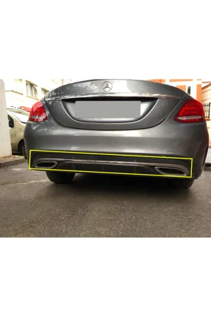 Mercedes W205 C Serisi Amg Arka Tampon Alt Çıtası Difüzör P.Çelik