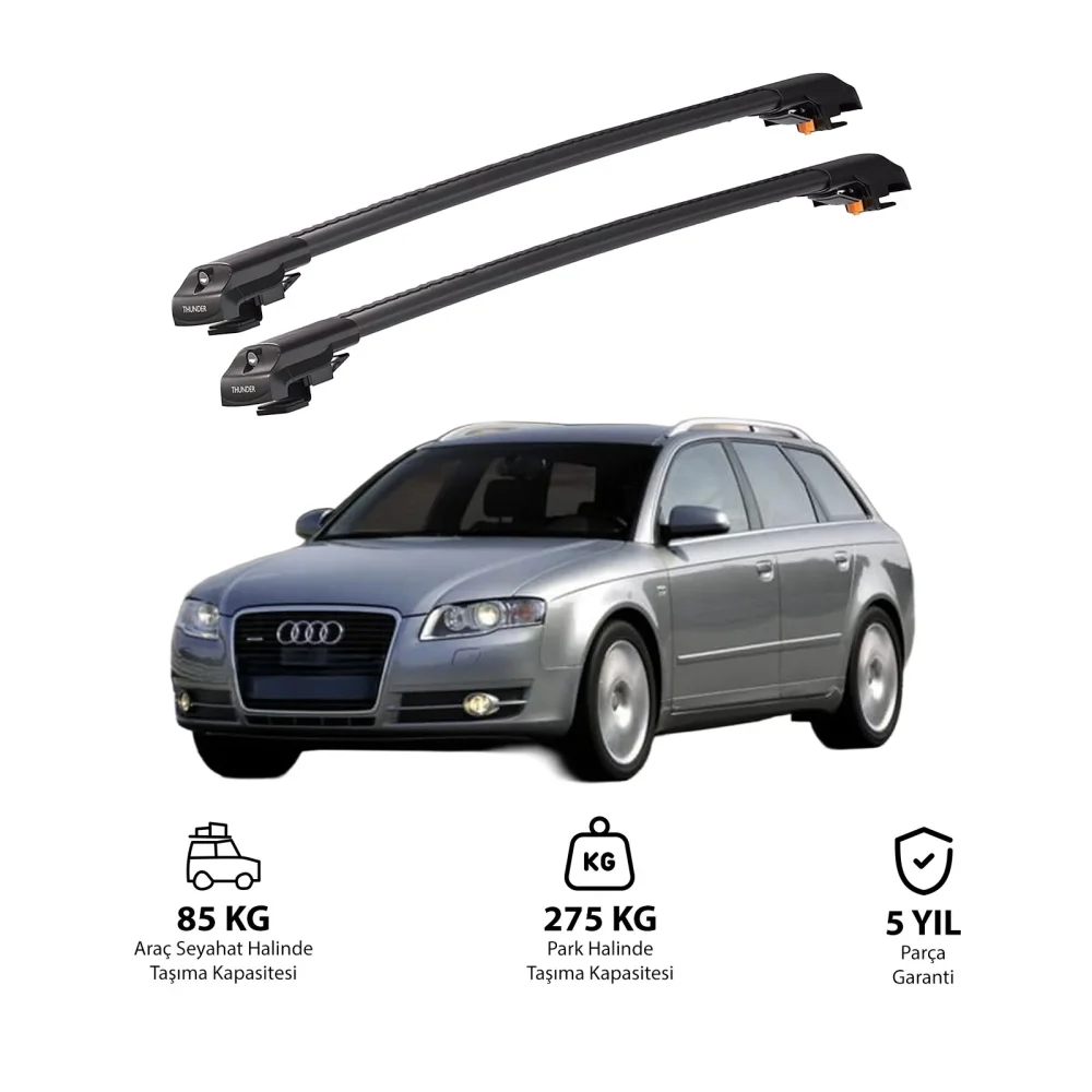 AUDI A4 AVANT 2005-2007 TRX1 Thunder Carrier Kilitli Ara Atkı Siyah