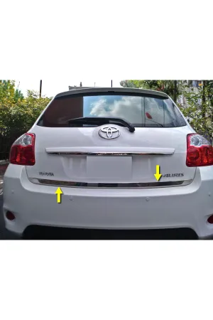 Toyota Auris 2007-2012 Krom Bagaj Altı Çıtası Aksesuarı P. Çelik