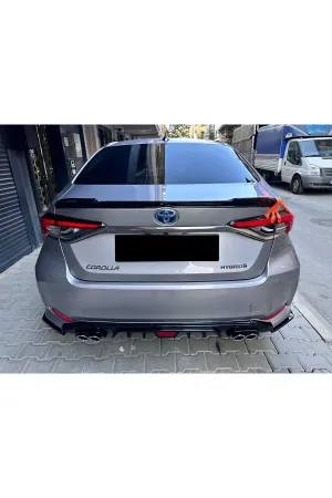 Toyota corolla arka tampon difüzör ve flap takımı sedan 3 parça 2019+ - Görsel 2