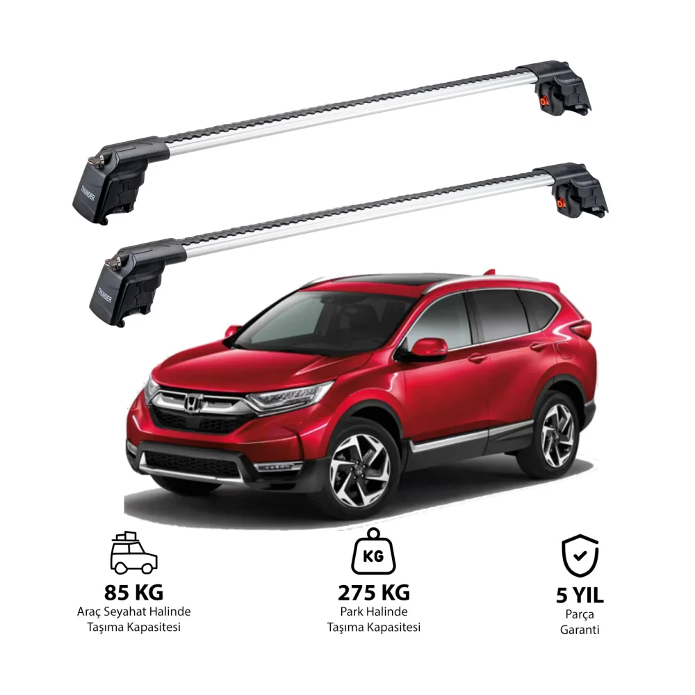 HONDA CR-V 2019 ve Sonrası TRX2 Thunder Carrier Ara Atkı Gri