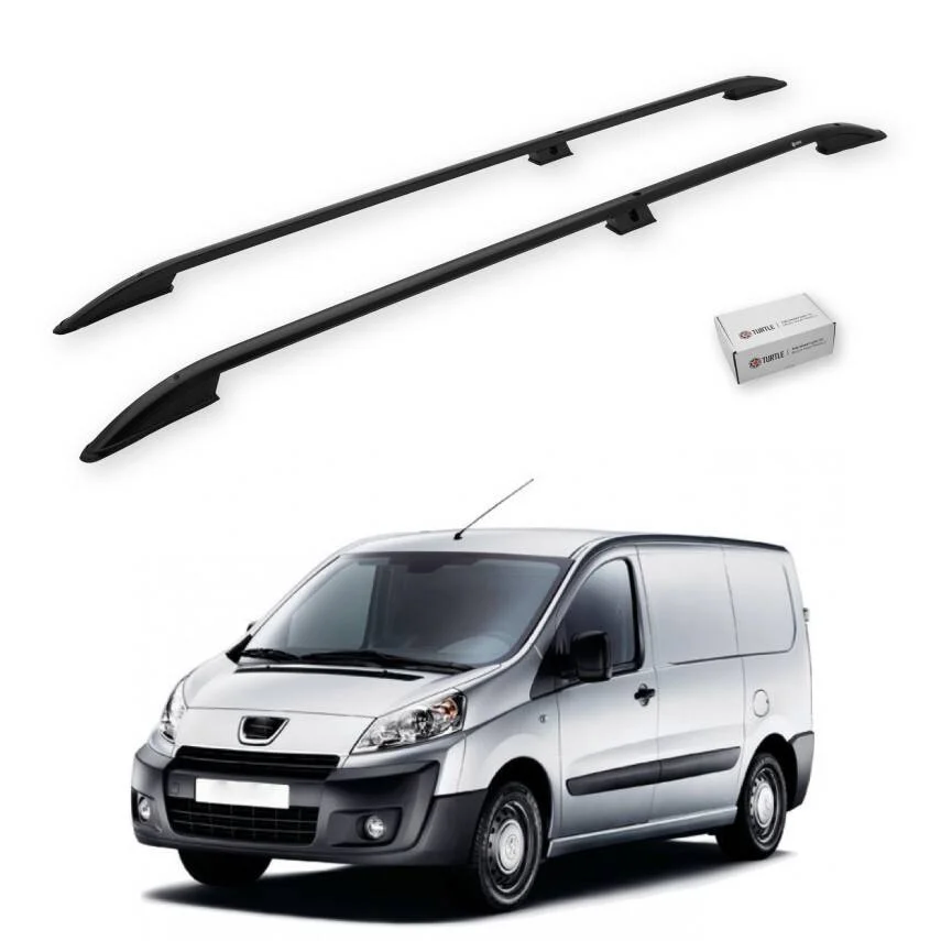 Turtle Peugeot Tepee Expert (Mk2) 2006-2016 / Uzun Şasi Tavan Çıtası Crown Siyah