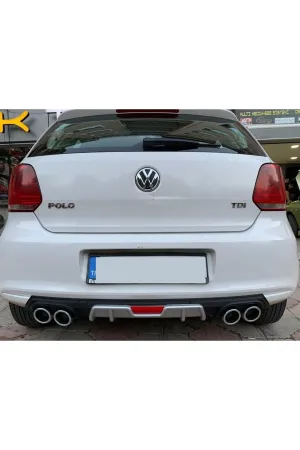 Vw polo 6r arka tampon difüzörü 4 çıkış 2009+ thumb 4