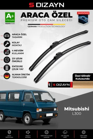S-Dizayn Mitsubishi L300 Ön Cam Silecek Seti 1987-2013 Premium Araca Özel 45-45 Cm A+ Kalite AOCS-18