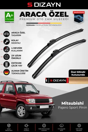 S-Dizayn Mitsubishi Pajero Sport Pinin H6_W, H7_W Ön Cam Silecek Seti 2000-2007 Premium Araca Özel 4