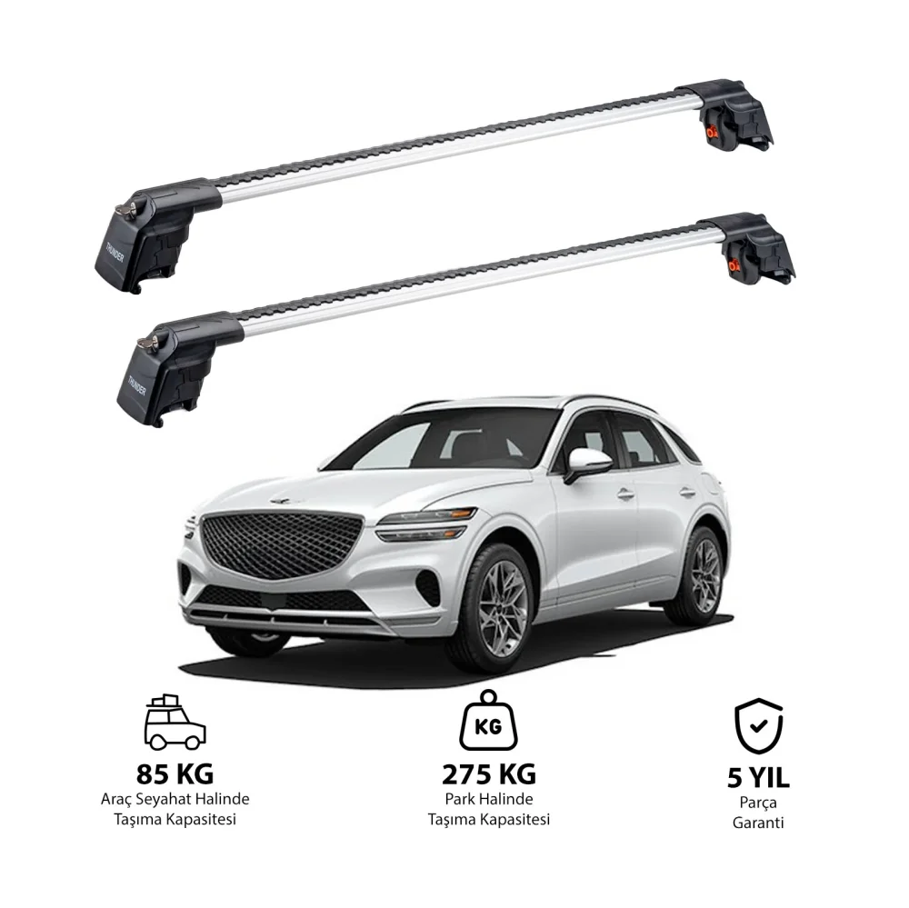 GENESIS GV70 2020 ve Sonrası TRX2 Thunder Carrier Ara Atkı Gri