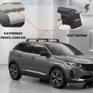 JEEP COMPASS 2024 ve Sonrası Yeni Kasa TRX2 Thunder Carrier Ara Atkı Gri thumb 1