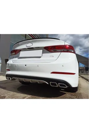 Hyundai elantra arka tampon difüzör 4 egzoz 2016+ thumb 3