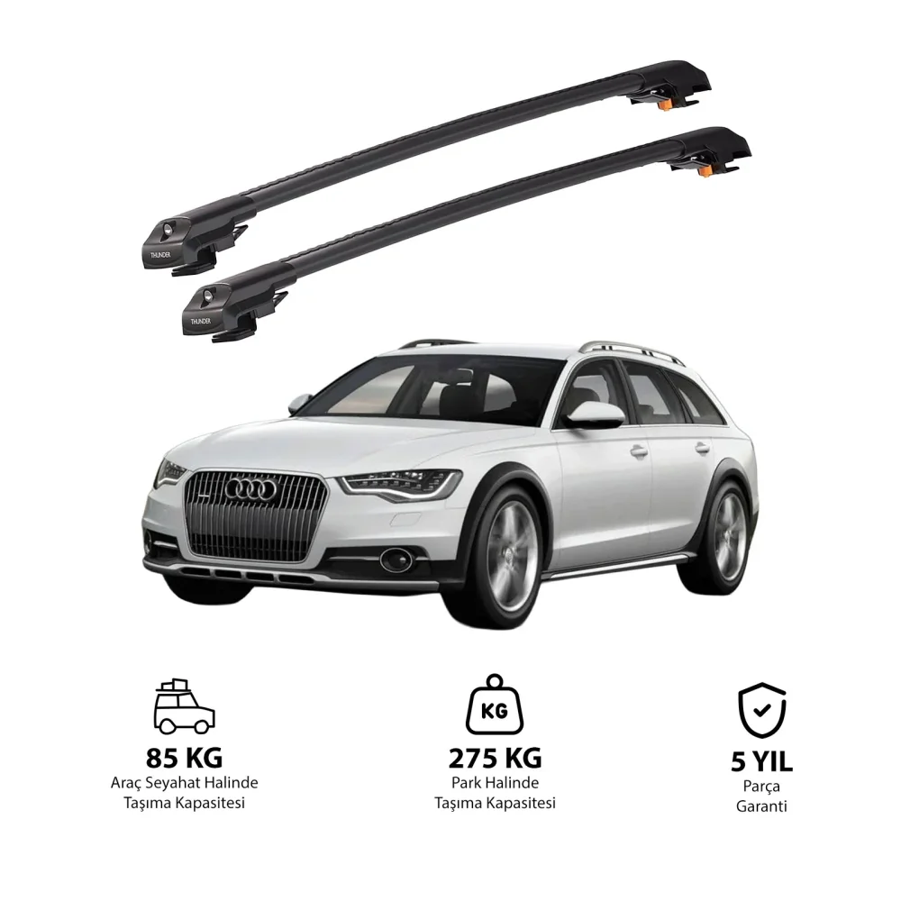 AUDI A6 ALLROAD 2012-2018 TRX1 Thunder Carrier Kilitli Ara Atkı Siyah