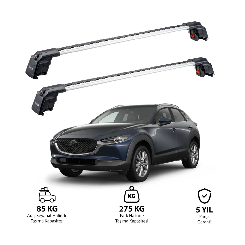 MAZDA CX 30 2020-2025 TRX2 Thunder Carrier Ara Atkı Gri