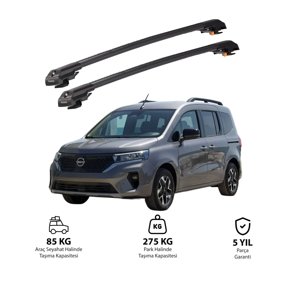 NISSAN TOWNSTAR 2020-2025 TRX1 Thunder Carrier Kilitli Ara Atkı Siyah