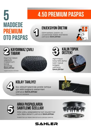 Peugeot Partner Tepee 2008-2018 Uyumlu SAHLER Araca Özel 4.5D Havuzlu Oto Paspas - Peugeot Partner - Görsel 2