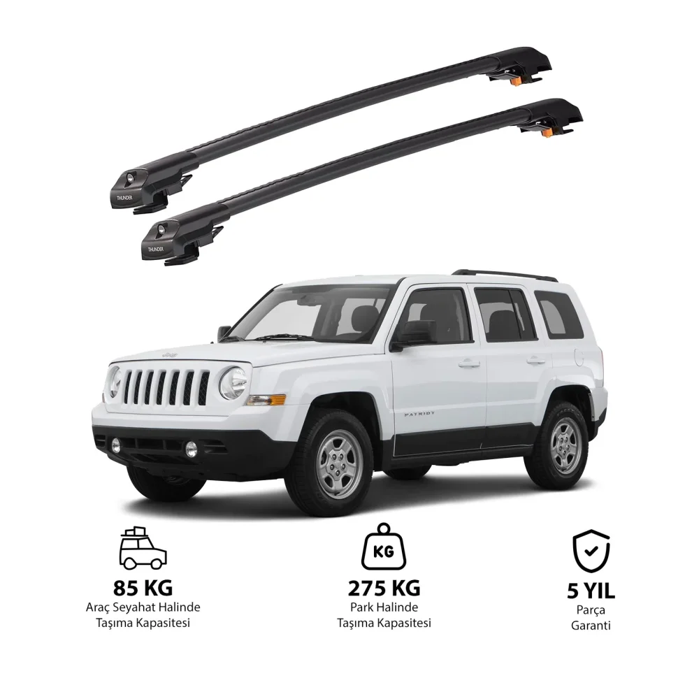 JEEP PATRIOT 2007-2017 TRX1 Thunder Carrier Kilitli Ara Atkı Siyah