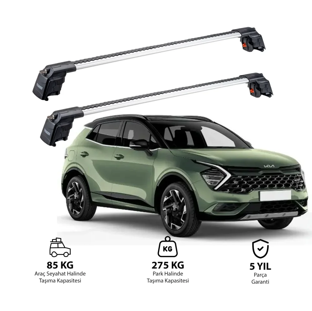 KIA SPORTAGE 2022 ve Sonrası TRX2 Thunder Carrier Ara Atkı Gri