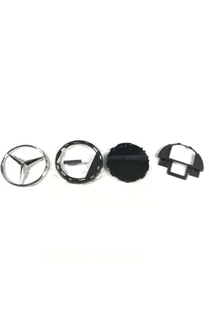 Mercedes w464 ön panjur ızgara far çerçevesi braketi ve logo thumb 4