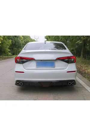 Honda civic fe01 4 egzoz arka difüzör 2022+ thumb 3