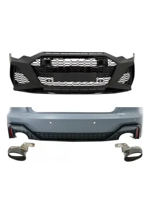 Audi a6 rs6 body kit tampon panjur difüzör 2018+ 4k c8 thumb 2