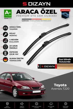 S-Dizayn Toyota Avensis T220 Ön Cam Silecek Seti 1997-2003 Premium Araca Özel 53-45 Cm A+ Kalite AOC
