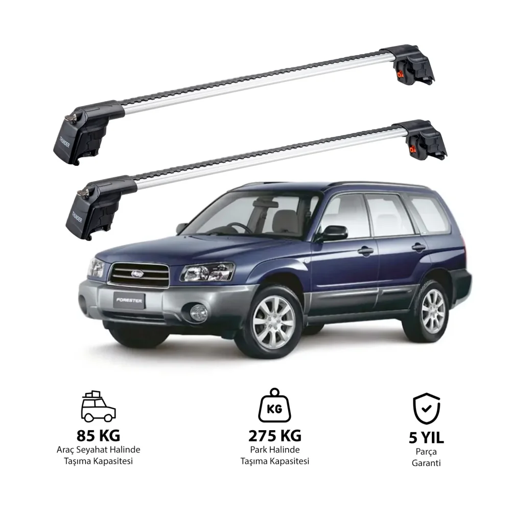 SUBARU FORESTER 1997-2002 TRX2 Thunder Carrier Ara Atkı Gri