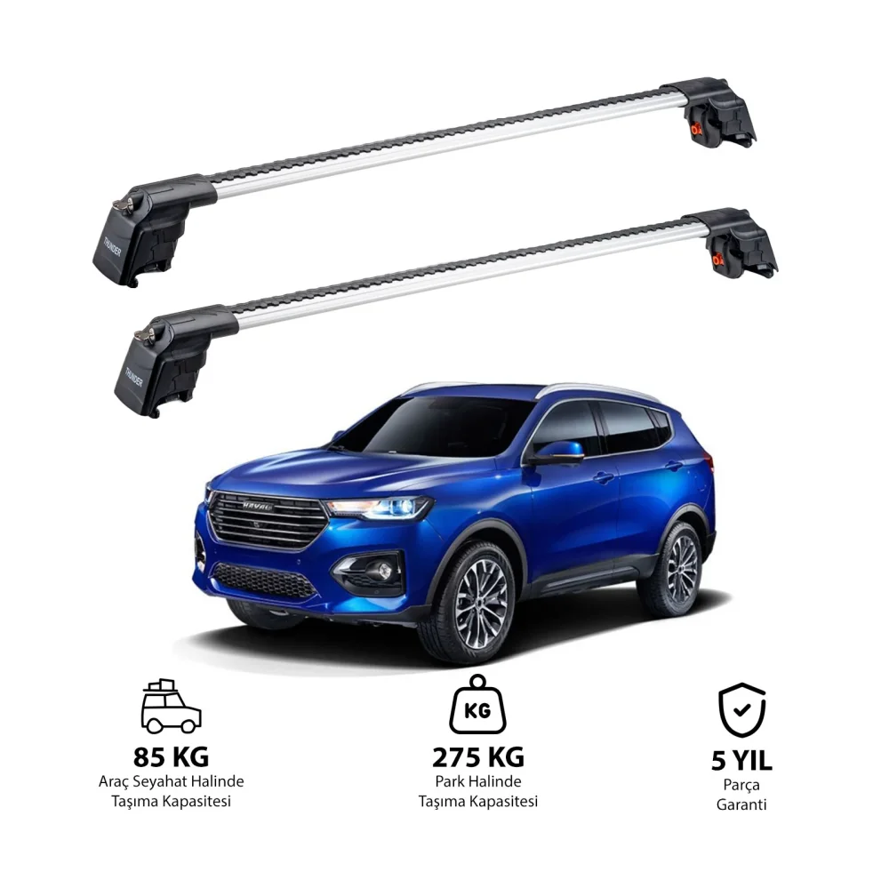 GREAT WALL HAVAL H6 2017 ve Sonrası TRX2 Thunder Carrier Ara Atkı Gri