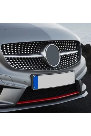 Mercedes w176 ön panjur ızgara diamond gri 2012 / 2015 thumb 4